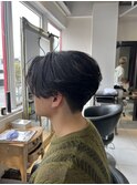 センターパート　カルマパーマ　メンズパーマ