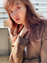 エン(en,)&nbsp;ハイトーンオレンジベージュ/外国人風ウェーブ/イルミナカラー