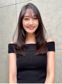エアリーロング/レイヤーロング/韓国/前髪