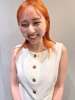 ヴヴ(Bub)&nbsp;orange color/ オレンジカラー ダブルカラー ミディアムヘア