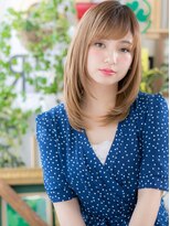 カバーヘア ブリス 志木南口駅前店(COVER HAIR bliss)&nbsp;斜めバング外国人風バイカラー小顔セミディc6志木20代30代40代