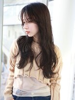 エムスラッシュ 横浜元町店(M.SLASH)&nbsp;アッシュブラック/暗髪/2wayバング/レイヤーロング/元町