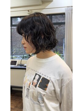 コラン 中目黒(collan) スクエアボブニュアンスパーマ