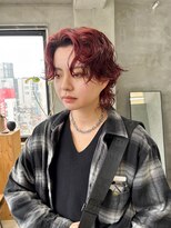 テトヘアー(teto hair) ウルフカット、ウルフパーマ、ニュアンスパーマ、レッドカラー