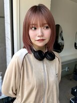 ハニー 町田(HONEY)&nbsp;レイヤーボブ/フェイスレイヤー/顔まわりカット/ピンクカラー