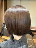 丸みショートオーガニックカラーブラウンベージュ