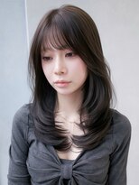 アイティーバイアルバム 藤沢店(IT by ALBUM)&nbsp;韓国ヘアロング前髪カット顔周りレイヤー_F21316