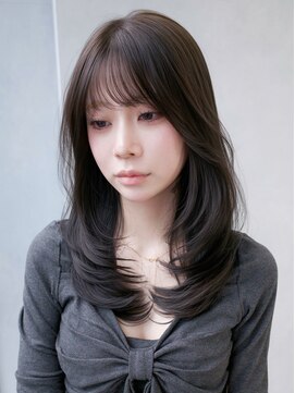 アイティーバイアルバム 藤沢店(IT by ALBUM) 韓国ヘアロング前髪カット顔周りレイヤー_F21316