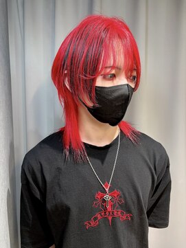 リラス 博多(rilas) デザインカラー　ダブルカラー　ブリーチ　ウルフ