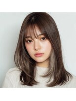 アンサ 長岡天神店(ANSA)&nbsp;レイヤーカット/インナーカラー/ベージュ/韓国ヘア