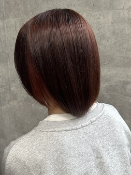 ルイス(L'wis) 暖色系ピンク学割U24ケアブリーチ渋谷10代20代30代暗髪Wカラー