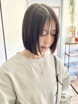 コース(CORS)&nbsp;ミニボブ タッセルボブ 黒髪前髪あり 切りっぱなし ストレート