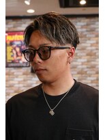 グラッドマンズカットクラブ 立川(GLADMAN'S CUT CLUB) ツイストスパイラルパーマホワイトメッシュ立川men's