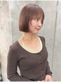 小顔イメチェンヘアスタイル前髪カタログ似合わせ外ハネボブ