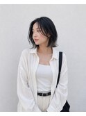 ナチュラルショート×ダーク×アッシュ