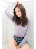 大人可愛い愛されセミロングヘア