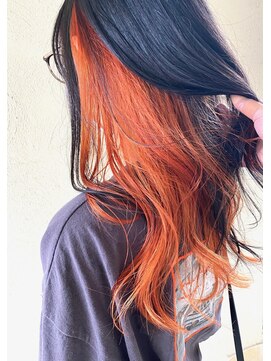 キャパジャストヘアー(CAPA just hair) インナーカラー_オレンジ