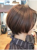 『 襟足すっきりコンパクトショート☆ 柔らかベージュ 』