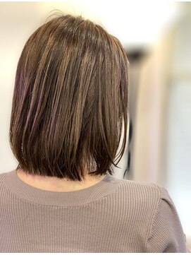 ヘアーエポック(hair epoque) 20代30代40代前下がりストレート大人ボブリップライン
