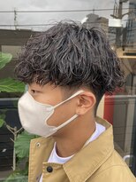 メンズカジュアル波巻きスパイラルツイストスパイラルパーマ