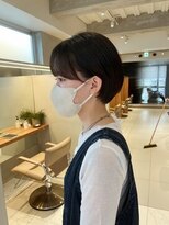 【森千晶】大人丸みショート/耳かけショート/黒髪ショート