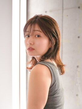 ディジョン(Dijon) 韓国顔まわりレイヤーカットグレージュオリーブベージュブラウン