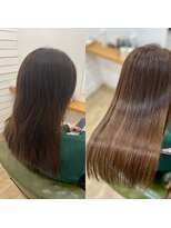 グリーンルームセカンド 結城店(GREEN ROOM. 2nd)&nbsp;シフォンベージュ/髪質改善/縮毛矯正/結城/ナチュラルレイヤー