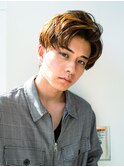 【吉田智哉】メンズパーマ、メンズセンターパート、7:3パート