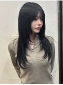 黒髪×レイヤーカット