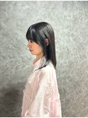 髪質改善/ミディアム/艶髪/ダークグレージュ/切りっぱなし