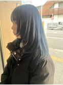 ブリーチありのブルーブラック