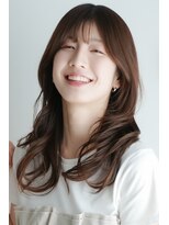 ノノリリ(NONORIRI)&nbsp;ゆるふわレイヤーカットシースルーバングナチュラルロング韓国風