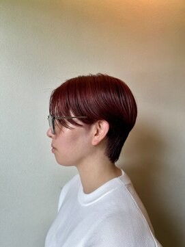 トータルビューティー クレド(TOTAL BEAUTY Credo byHAIR TIME) アンブレラカラーピンクパープルのショートボブ