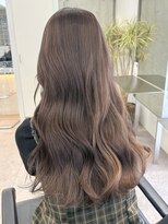 サンクプロジェクト(cinq PROJECT) 明るめラベンダーミルクティーベージュ韓国ミディアムレイヤー