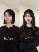 ララ モアナ(LaLa Moana)&nbsp;[HINAstyle]イメチェン/前髪/レイヤー/艶髪/シースルーバング