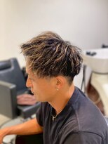 アース 常盤平店(HAIR & MAKE EARTH)&nbsp;【金髪メッシュパーマ】立体感抜群！男らしくキマるトレンドヘア
