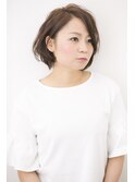 ナチュラル耳かけ前下がりボブ