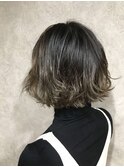 バレイヤージュ切りっぱなしボブ☆