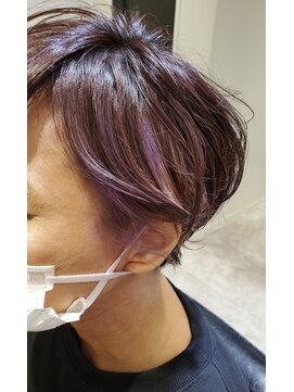 シェル 国分寺(shell) ハイライト★ベイビーパープルベース★ショート