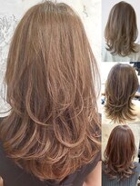 アフロート ルヴア(AFLOAT RUVUA)&nbsp;後ろ姿も美人★華やかレイヤーカット/艶カラー【京佳】にお任せ