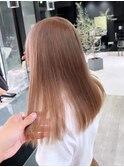マロンベージュダブルカラーケアブリーチ髪質改善