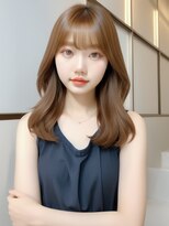 アフロートリノ(AFLOAT Leino)&nbsp;2wayバング 韓国前髪 シースルー ミディアム くびれ#