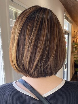 ミルヘアデザイン(mil hair design) ミルクティーベージュダブルカラーケアブリーチインナーカラー