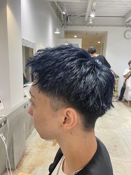 コレット 宇都宮(collet Gigi) ハイライト/マッシュパーマ/ウルフ/波巻き/ブルーブラック