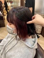 キャラ 池袋本店(CHARA)&nbsp;切りっぱなしボブ×インナーカラー【インナーカラー】