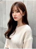 韓国レイヤー/韓国風/セミディ/ブリーチなし/顔まわり
