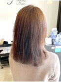 小顔ミルクティベージュヘルシースタイルふんわりカール