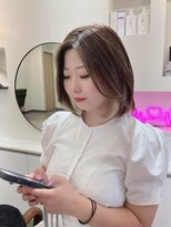 ヒョンミョン ライズバイレボ 取手店(hyon myon/RISE by REVO)&nbsp;レイヤーカット/デザインカラー/オリーブベージュ[取手/取手駅]