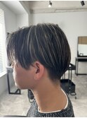 メンズカットセンターパートハイライト