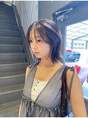 くびレイヤーエモージュ小顔カットシースルーバング大人ガーリー